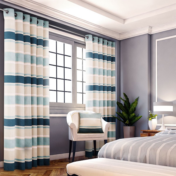 Striped curtains
